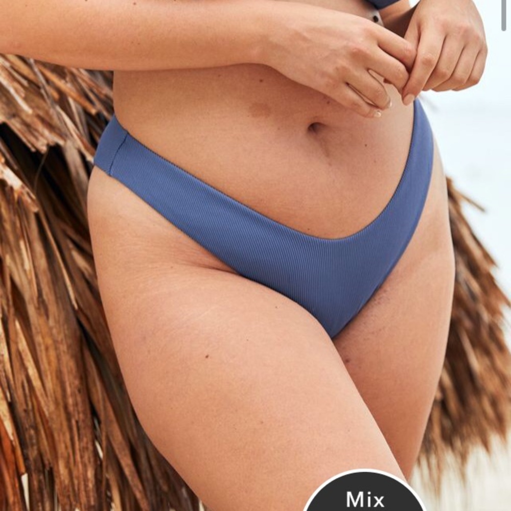 American Eagle Aerie Ribbed High Cut Bikini Bottom